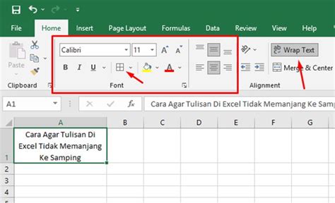Cara Membuat Tulisan Excel Mengalir Ke Bawah untuk Pemula